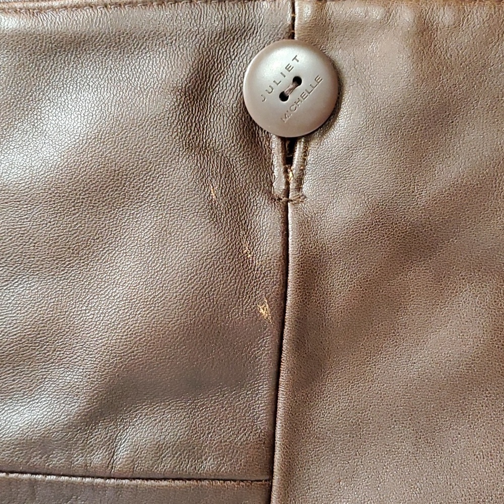 Juliet Michelle Brown Genuine Leather Jacket - Picture 4 of 13